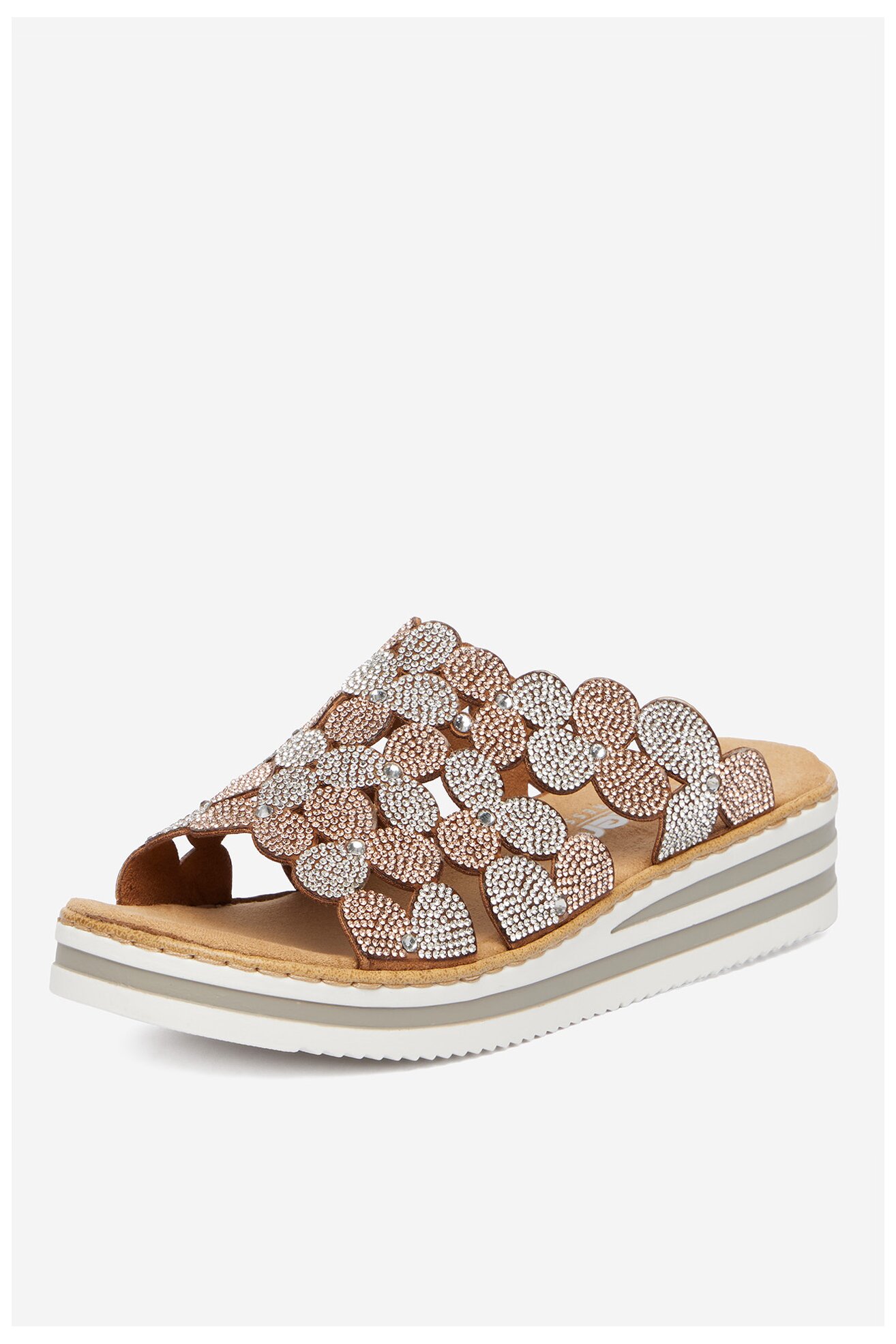 Klapki Rieker CEO-V02R8-90 Złoty