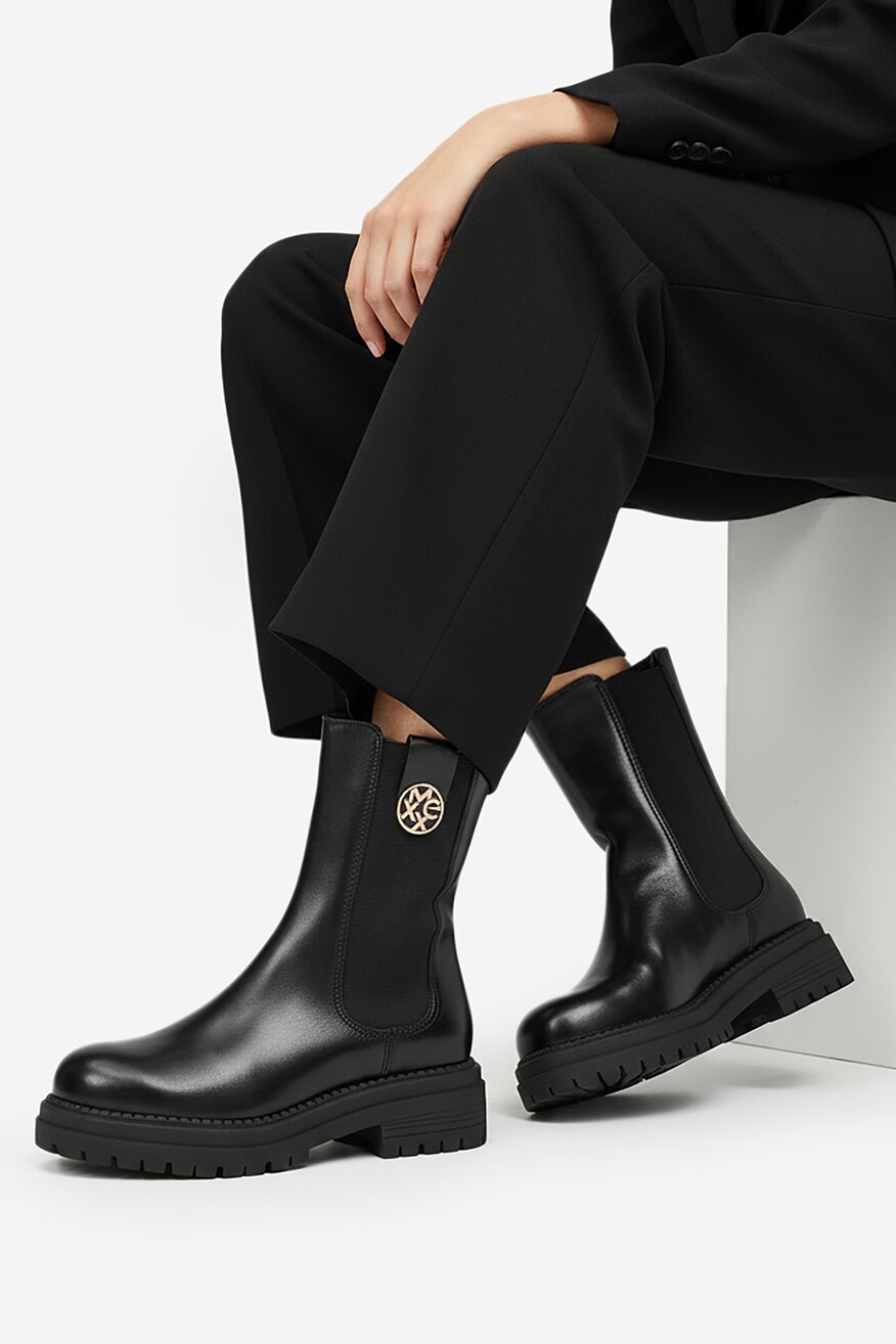 Mexx - Sztyblety skórzane ocieplane - 5906751446676