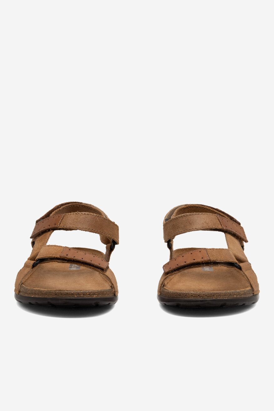 
                Cesare Cave - Skórzane sandały brązowe - 5904862876788