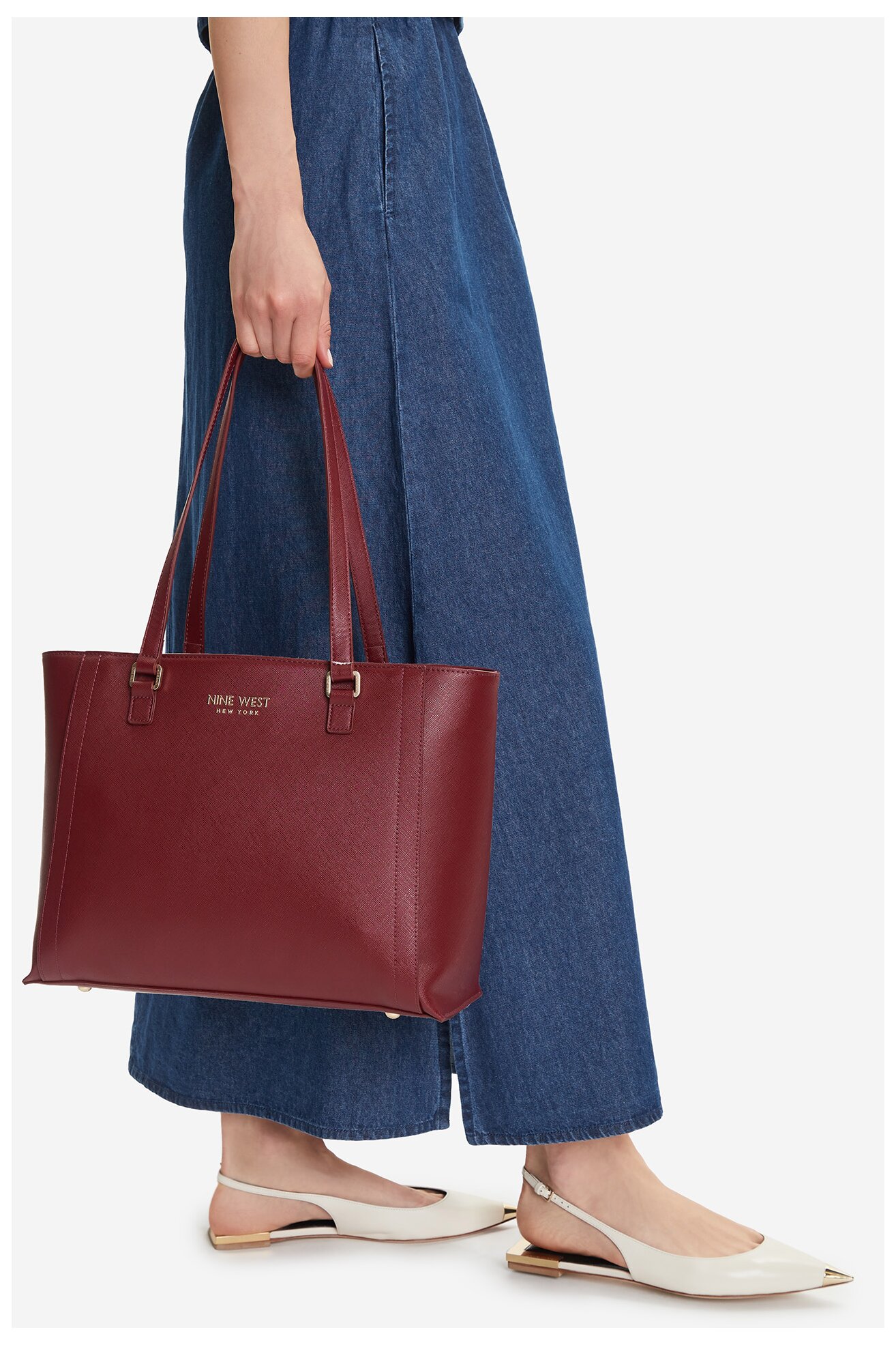 Kézitáska NINE WEST CEO-MIDTOWN MAVEN-LX9844 BORDÓ