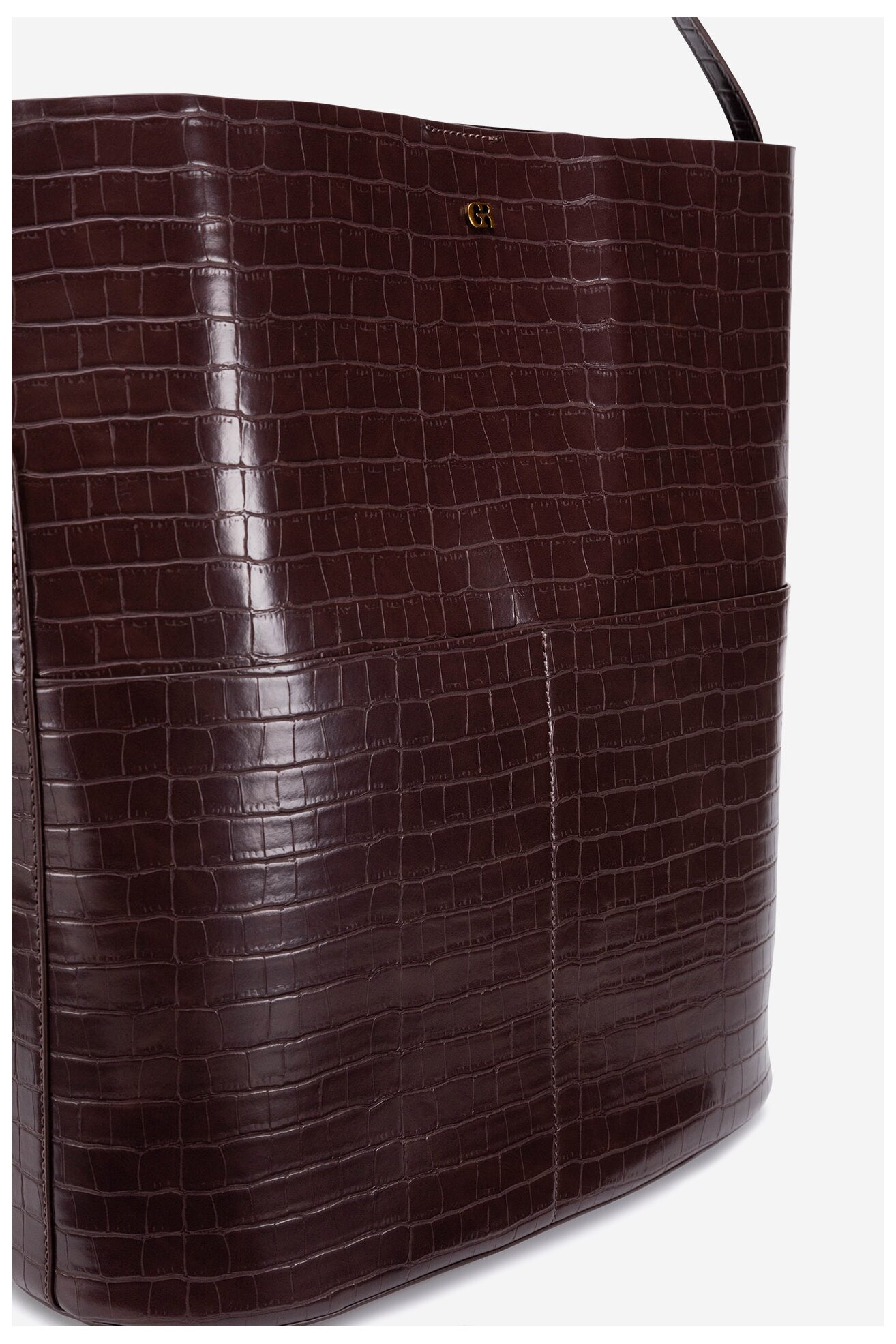 Сумка З Ремінцем Gino Rossi CS7779-CROCO ТЕМНО-КОРИЧНЕВИЙ