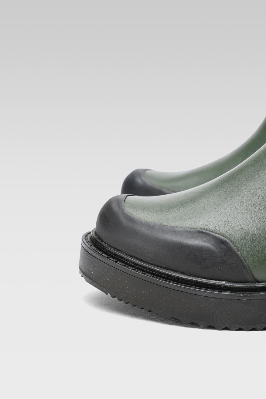 
                Lasocki - Skórzane botki zielone - 5904248877323