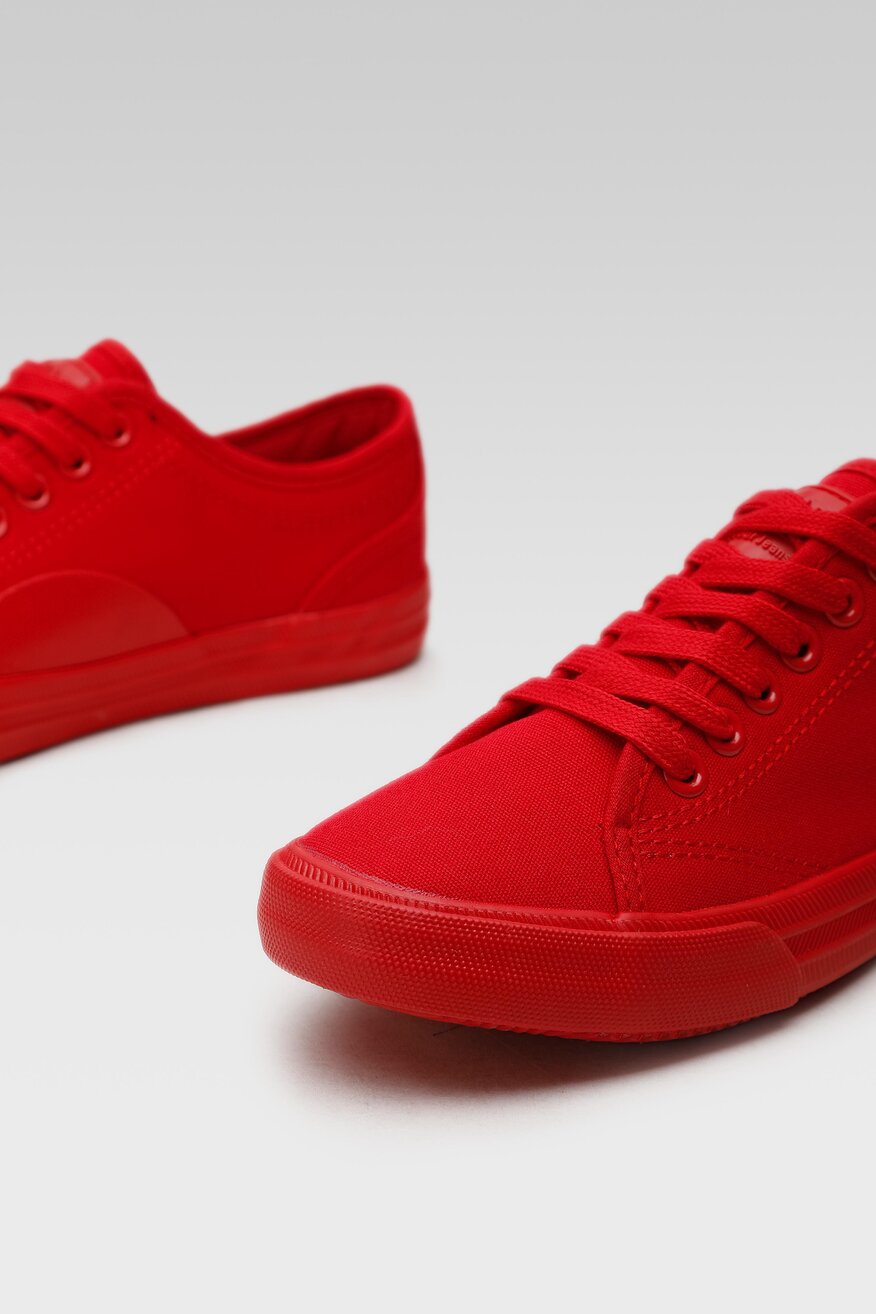 Big Star - Trampki czerwone sznurowane - 5904248204655