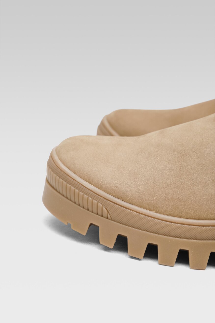 Lasocki - Skórzane botki beżowe - 5904862466019