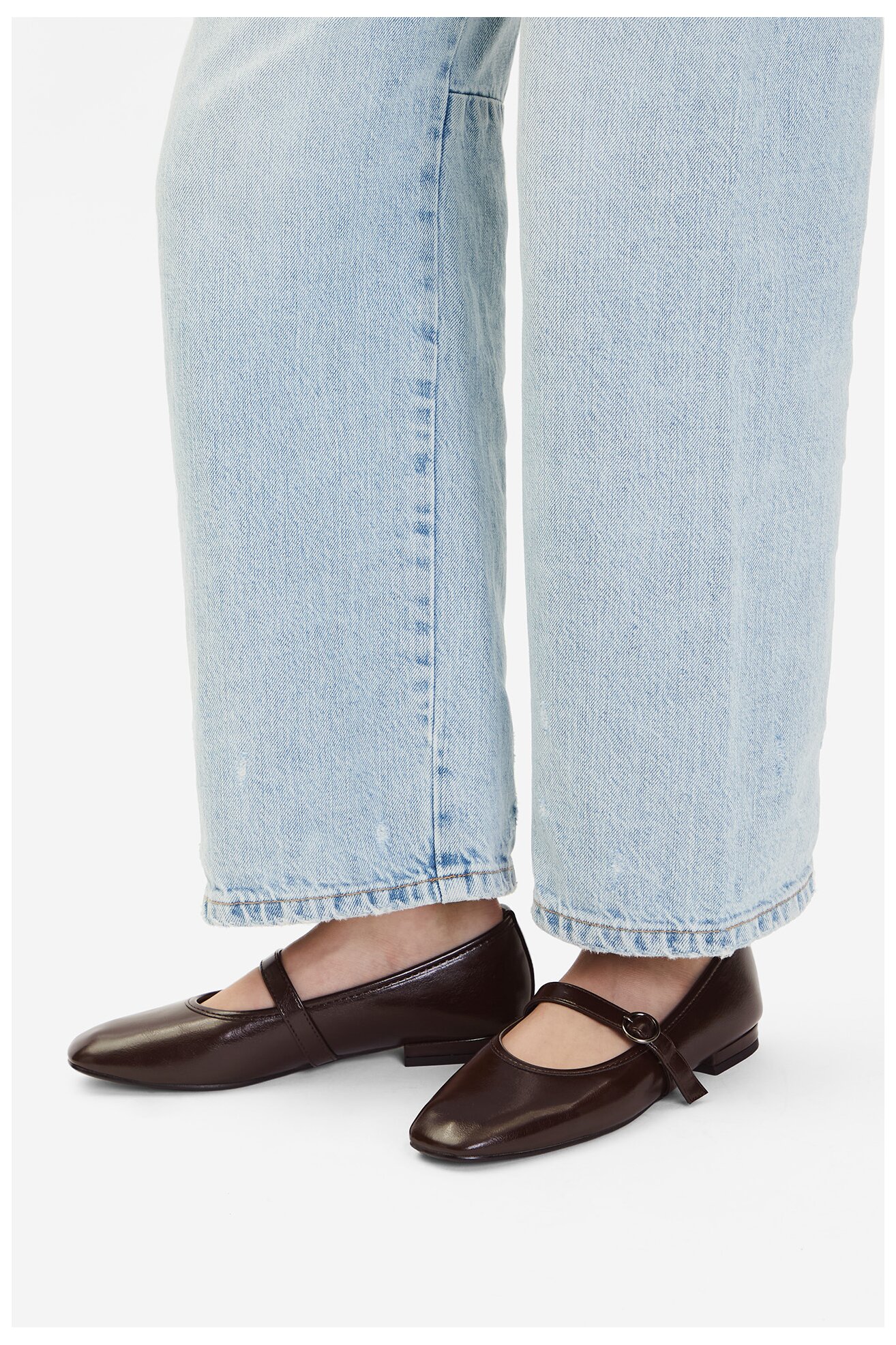 Baleriny Jenny CEO-CWBFP5-07A Bordowy