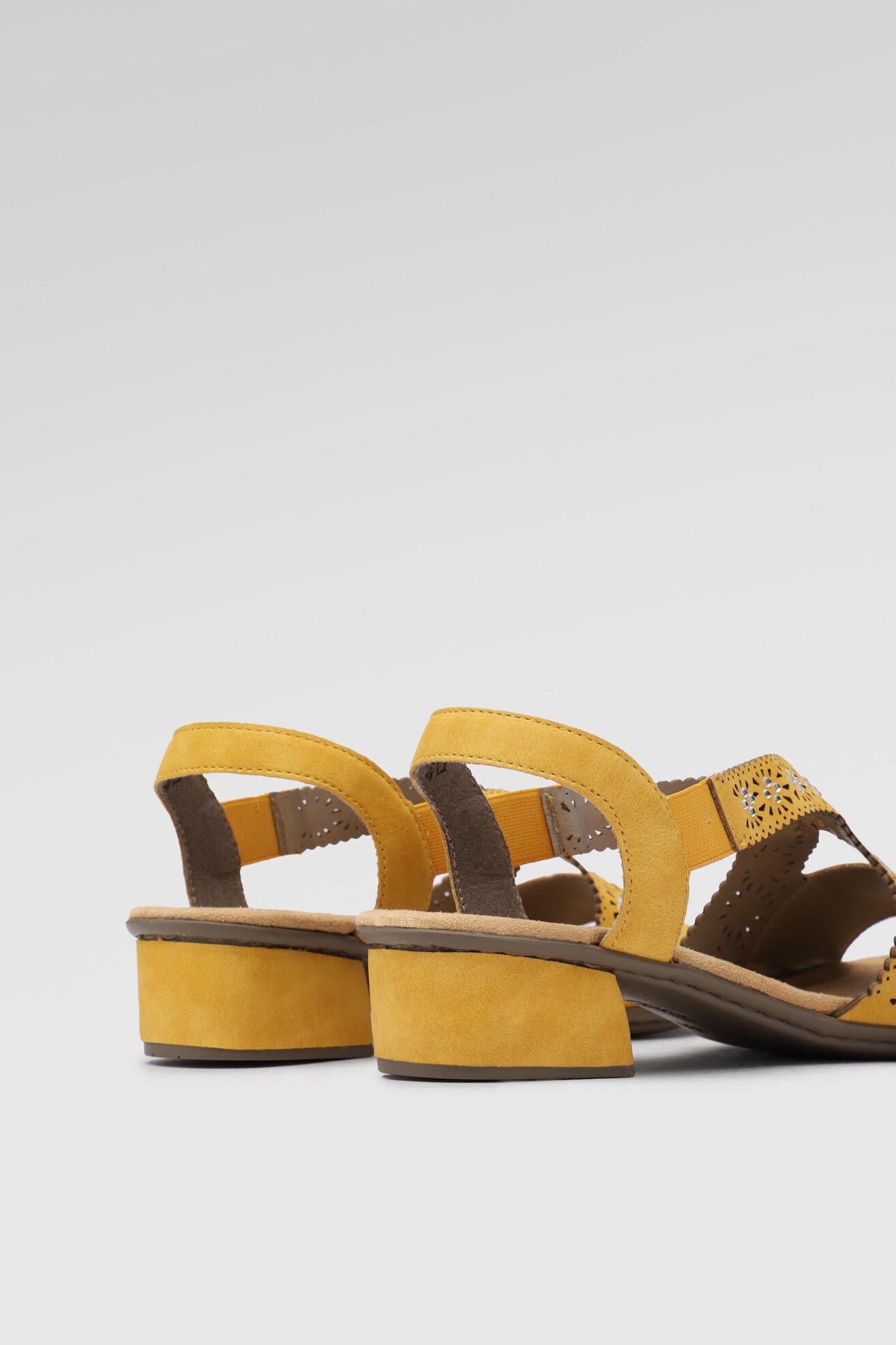 Sandały Rieker V6216-68 Żółty