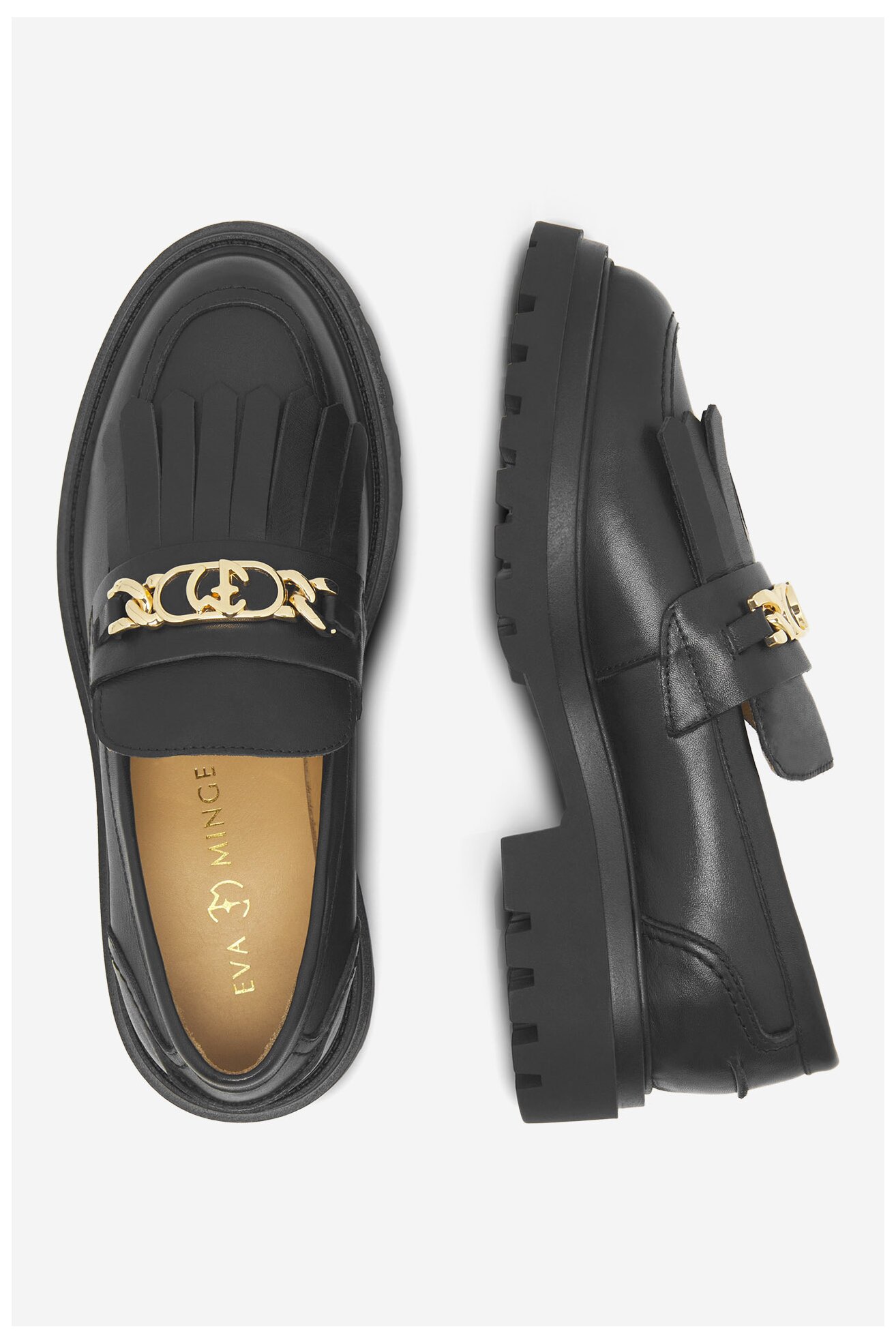 Мокасини EVA MINGE ANGE-1018 ЧОРНИЙ