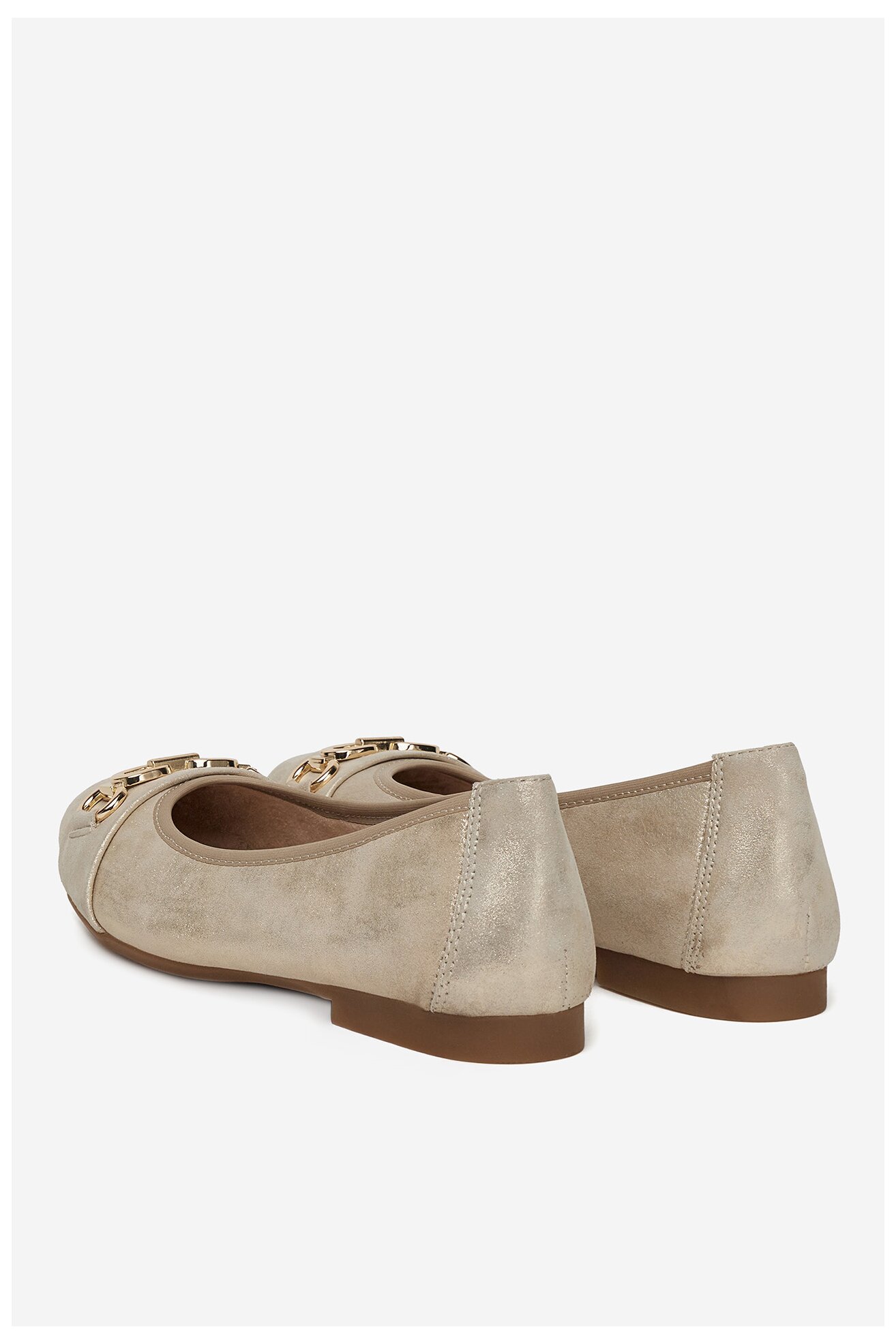 Baleriny Remonte D0K10-90 Złoty