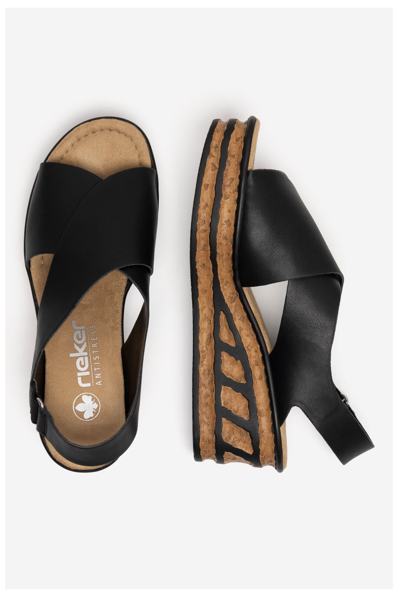 Sandały Rieker 68189-00 Czarny