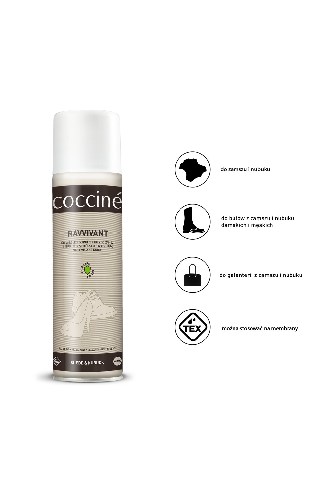Kosmetyki do obuwia Coccine RAVVIVANT SPRAY Czarny
