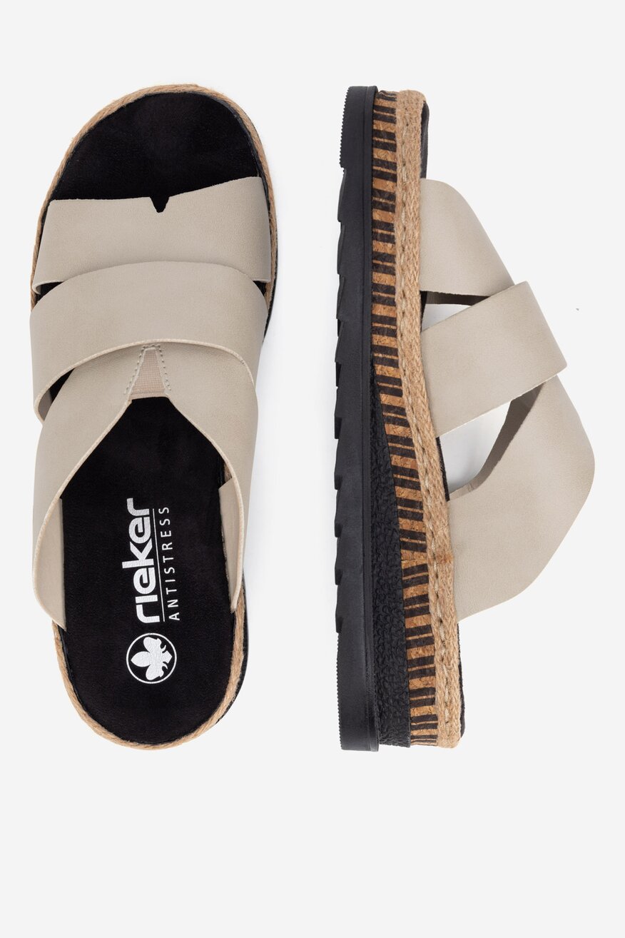 
                Rieker - Klapki na koturnie - 2230056230412