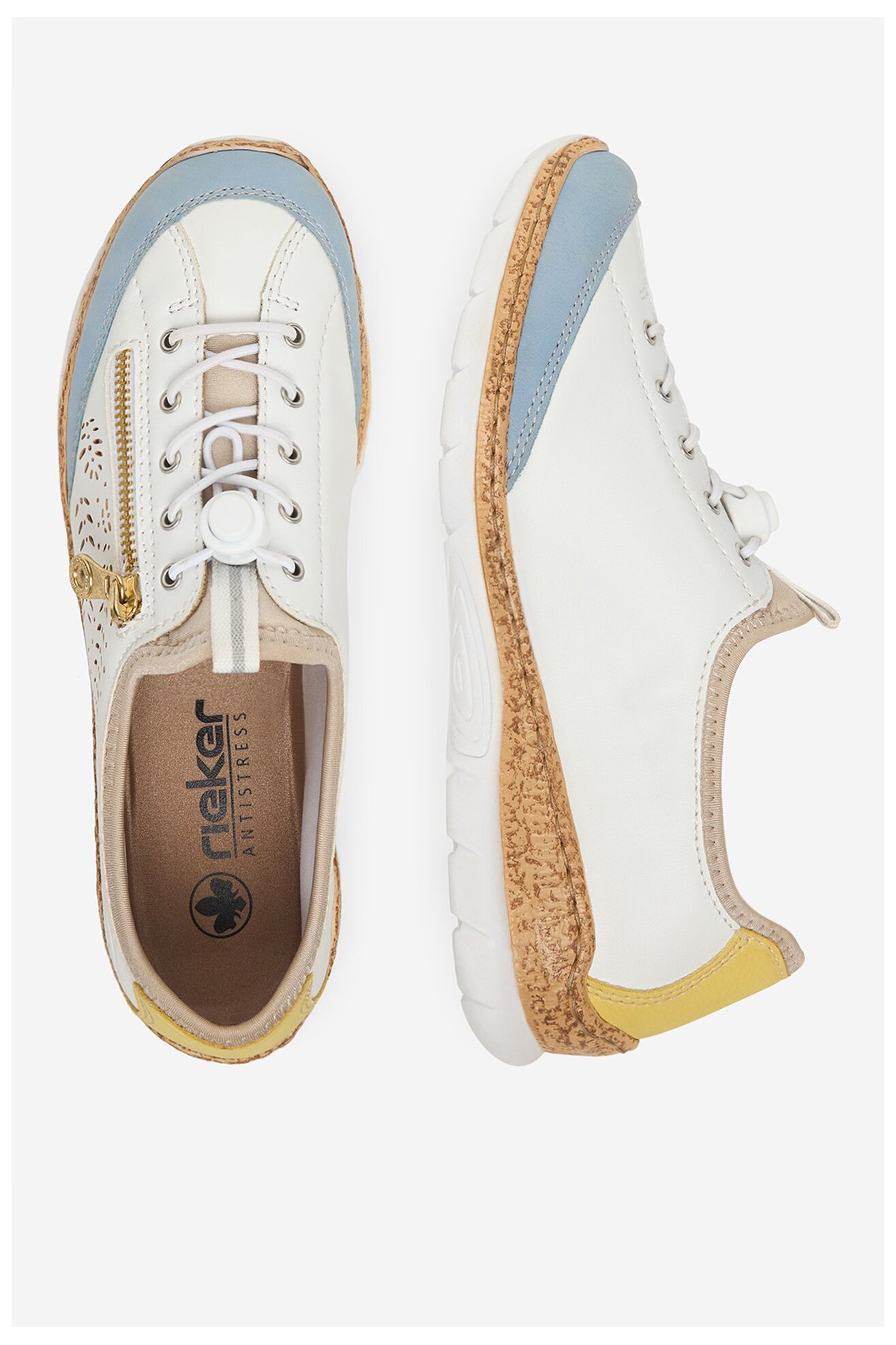 Половинки обувки Rieker CEO-N42K6-80 БЯЛ