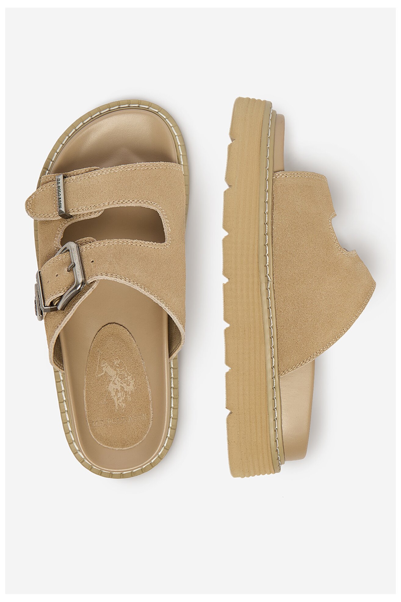 Klapki U.S. POLO ASSN. EO-TANIA001W/6S1 Beżowy