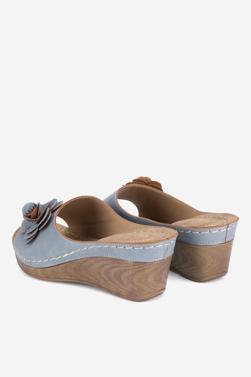 Clara Barson - Klapki na koturnie - 5905588588252