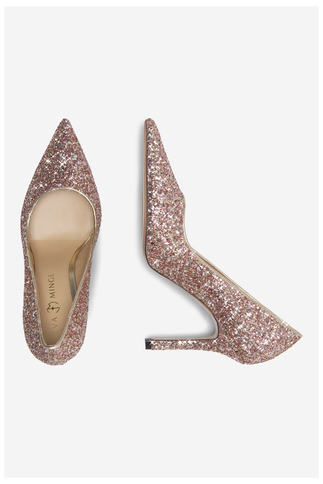 Czółenka EVA MINGE IVERA-V1360-18-3 Złoty