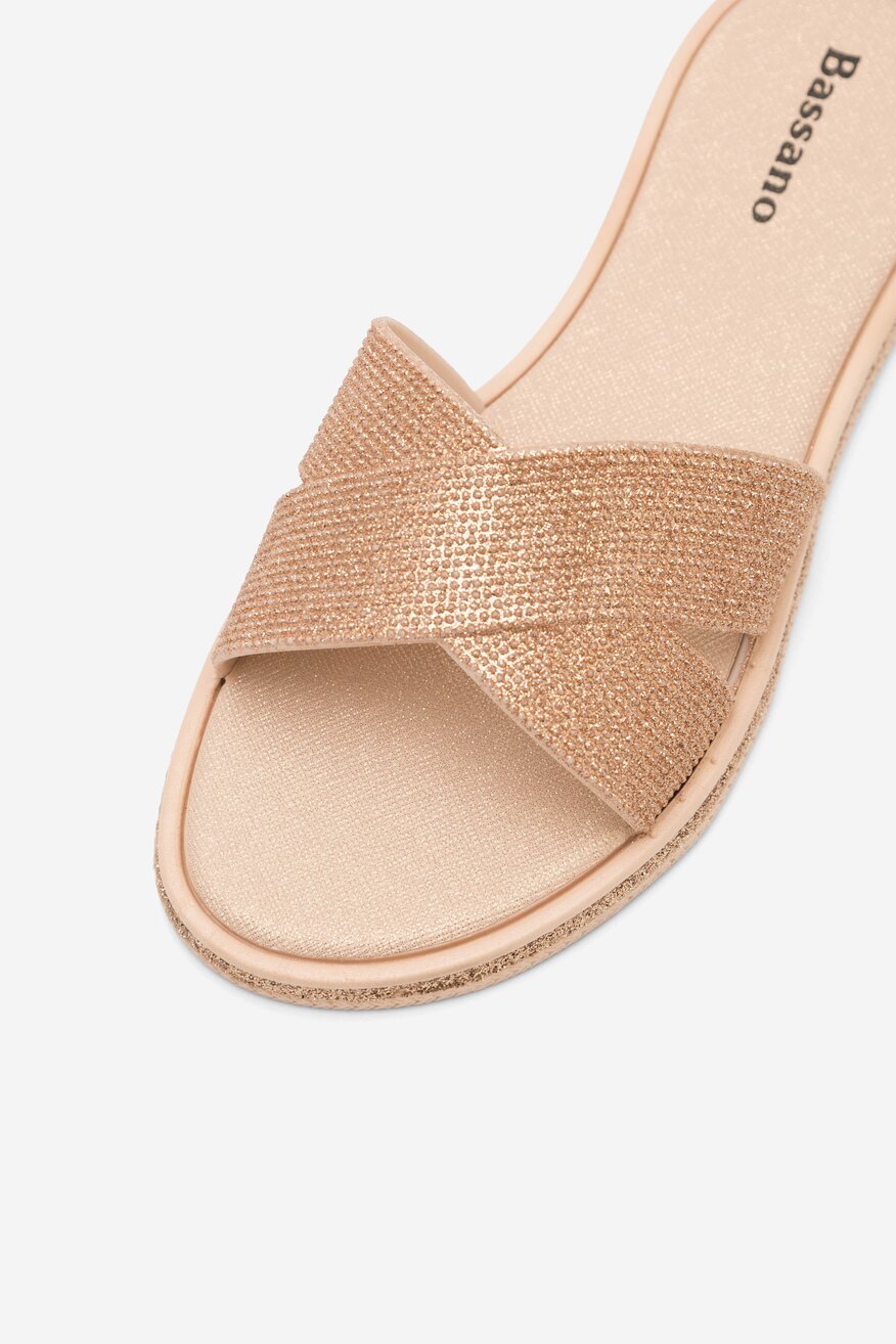 
                Bassano - Klapki złote - 5904862751986