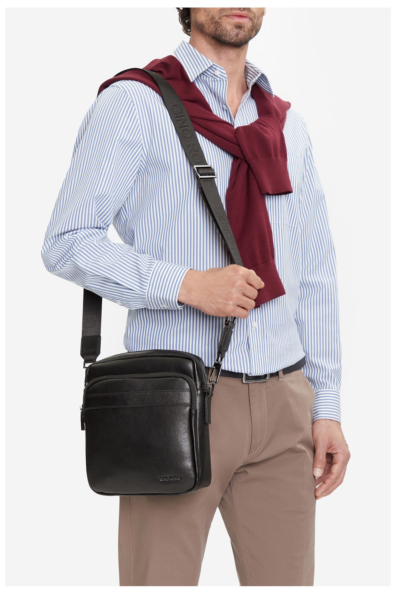 Férfi táska Gino Rossi C-GIN-L-005-08 FEKETE