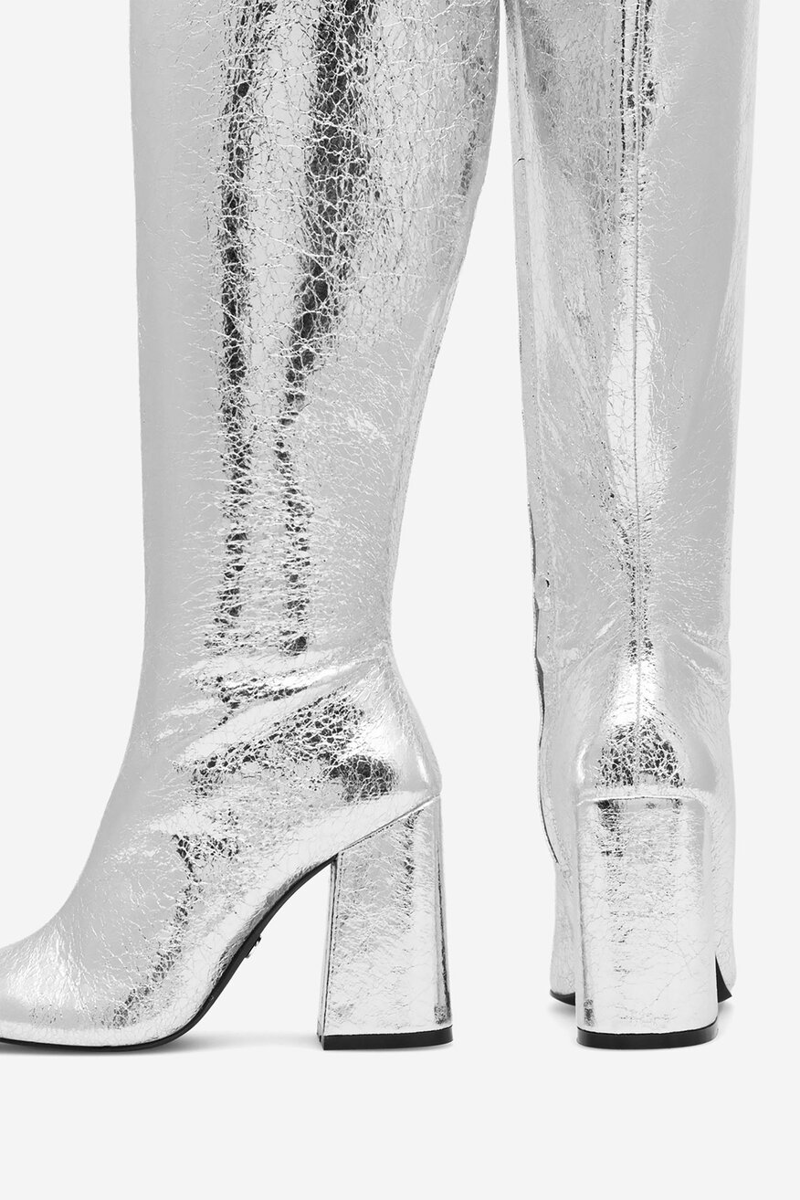 Kozaki NINE WEST SAMAA SJ1453-2 Srebrny - CCC.eu