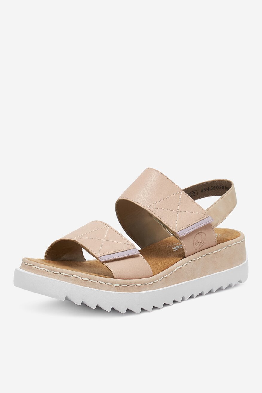 
                Rieker - Sandały na koturnie - 2230078407236