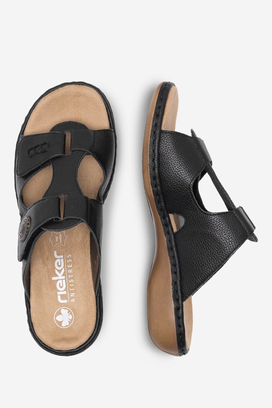 Rieker - Skórzane klapki - 2230056255385