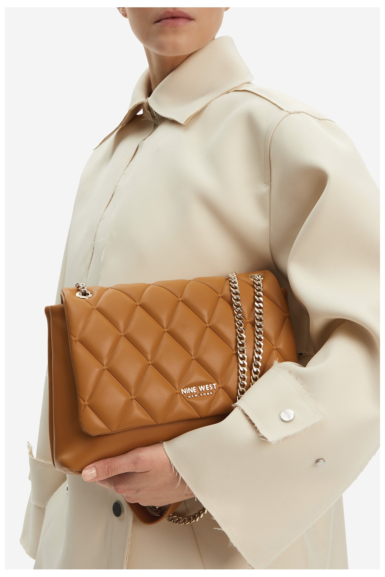 Kézitáska NINE WEST CEO-CHARLOTTE-S22560-5 CAMEL