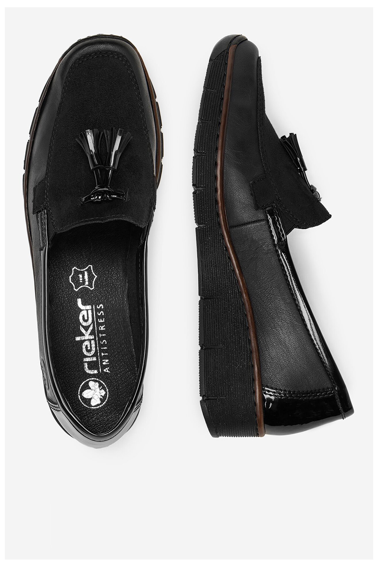 Mokaszin Rieker 53771-00 FEKETE