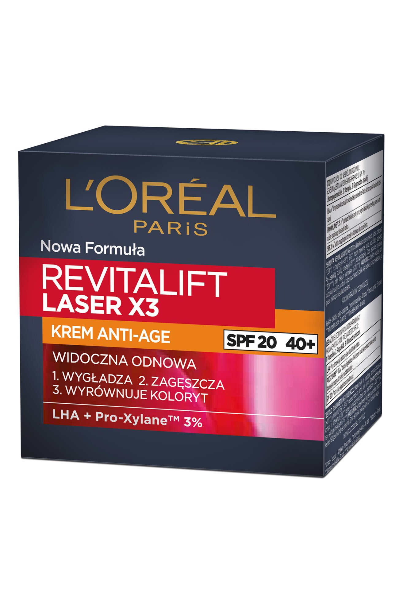 L'Oréal Paris Revitalift Laser X3 Anti-Aging Care SPF20 przeciwzmarszkowy krem na dzień 50 ml L'OREAL PARIS REVITALIFT LASER SPF20 DZIEŃ 50ml -