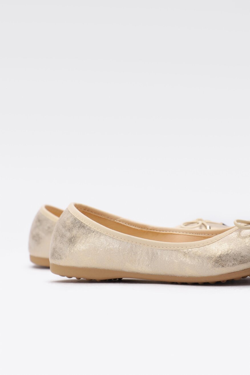 Bassano - Baleriny z aplikacją złote - 5903698306612