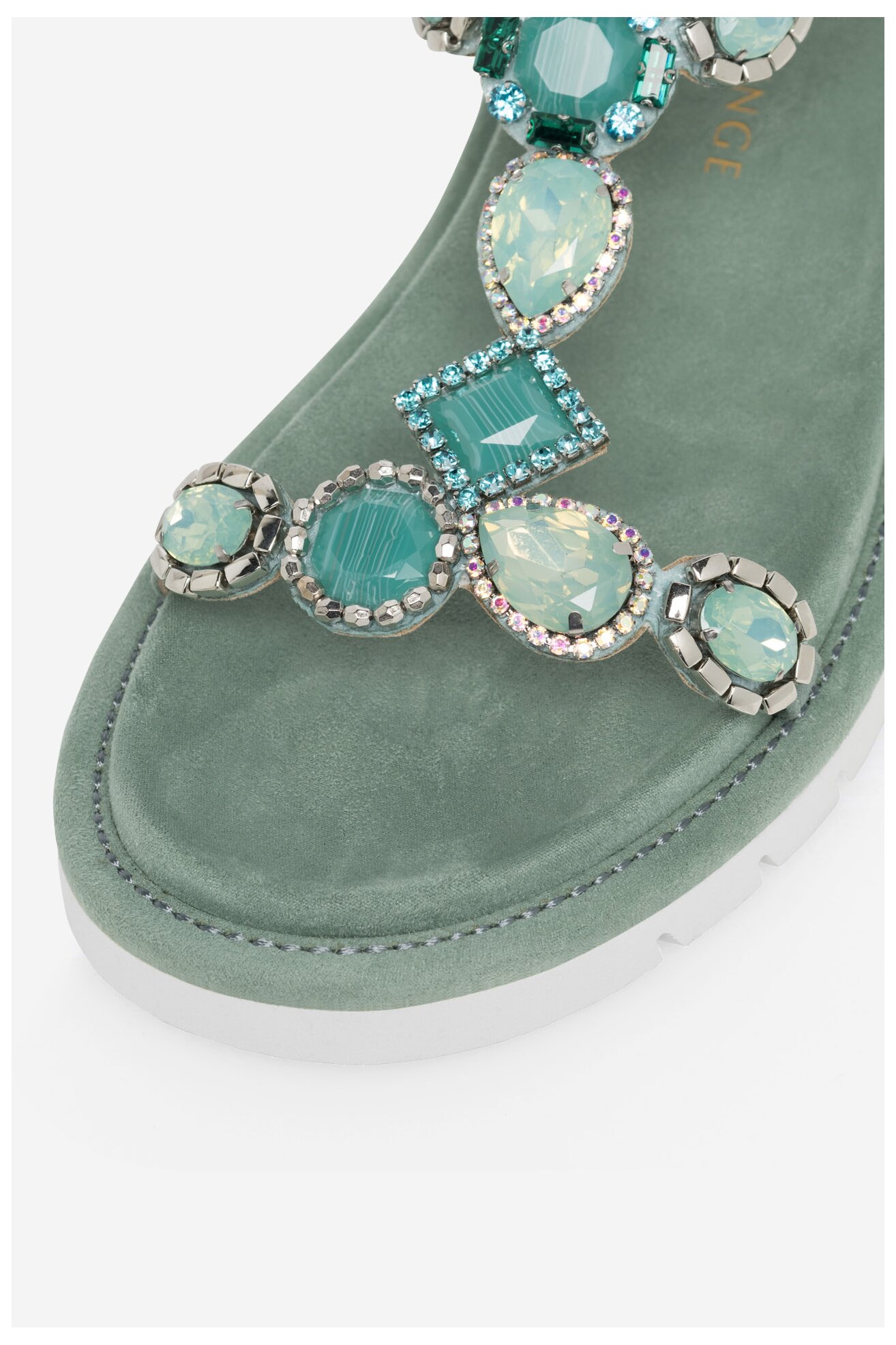 Sandały EVA MINGE MATILDE-V1175-95 Zielony