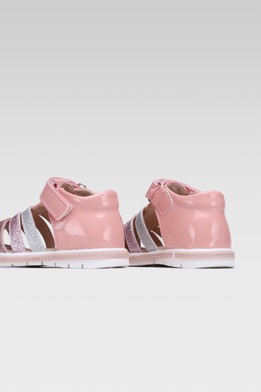 
                Nelli Blu - Sandały różowe na rzep - 5903698417998