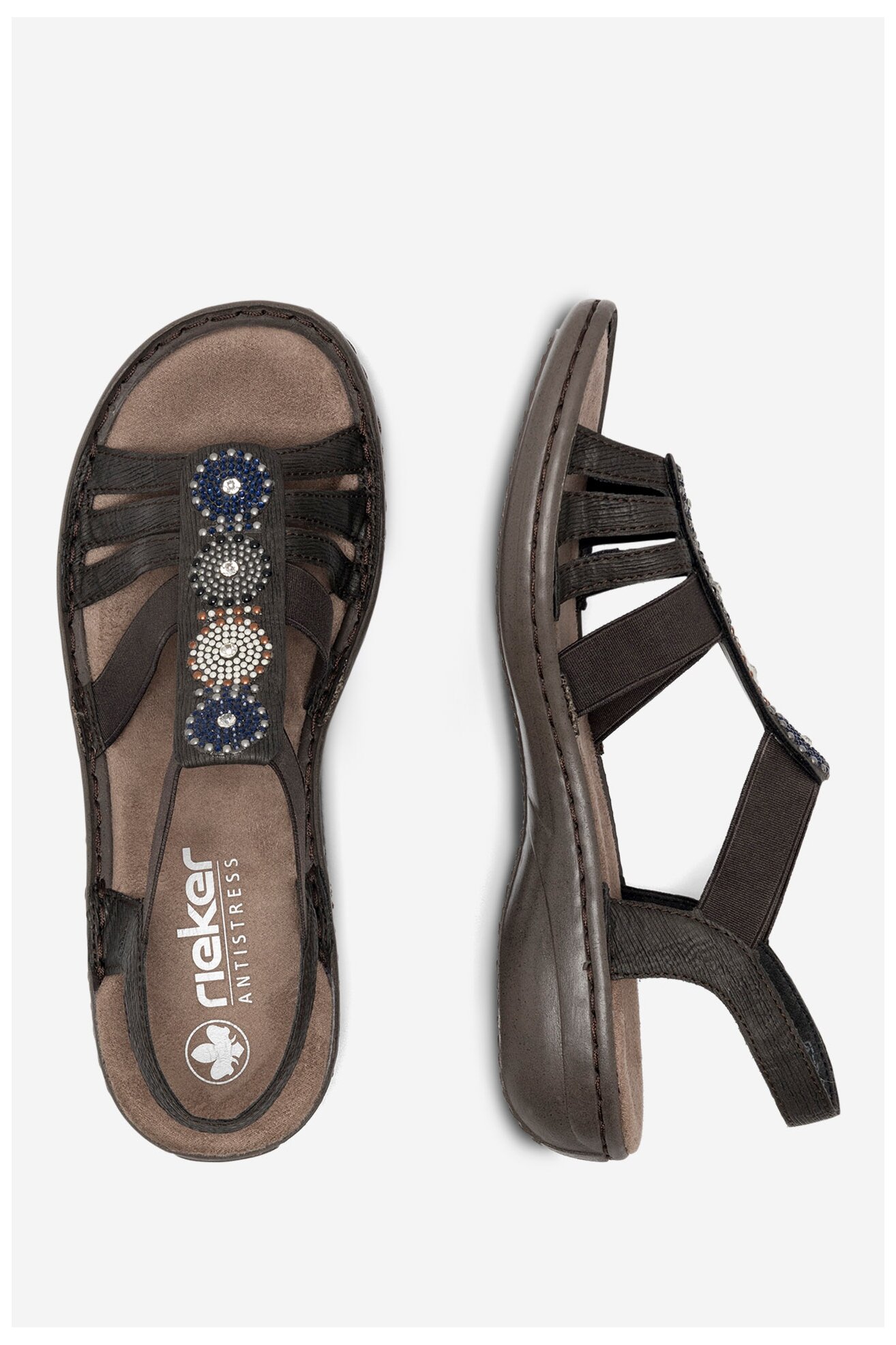 Szandál Rieker 608G9-47 SZÜRKE