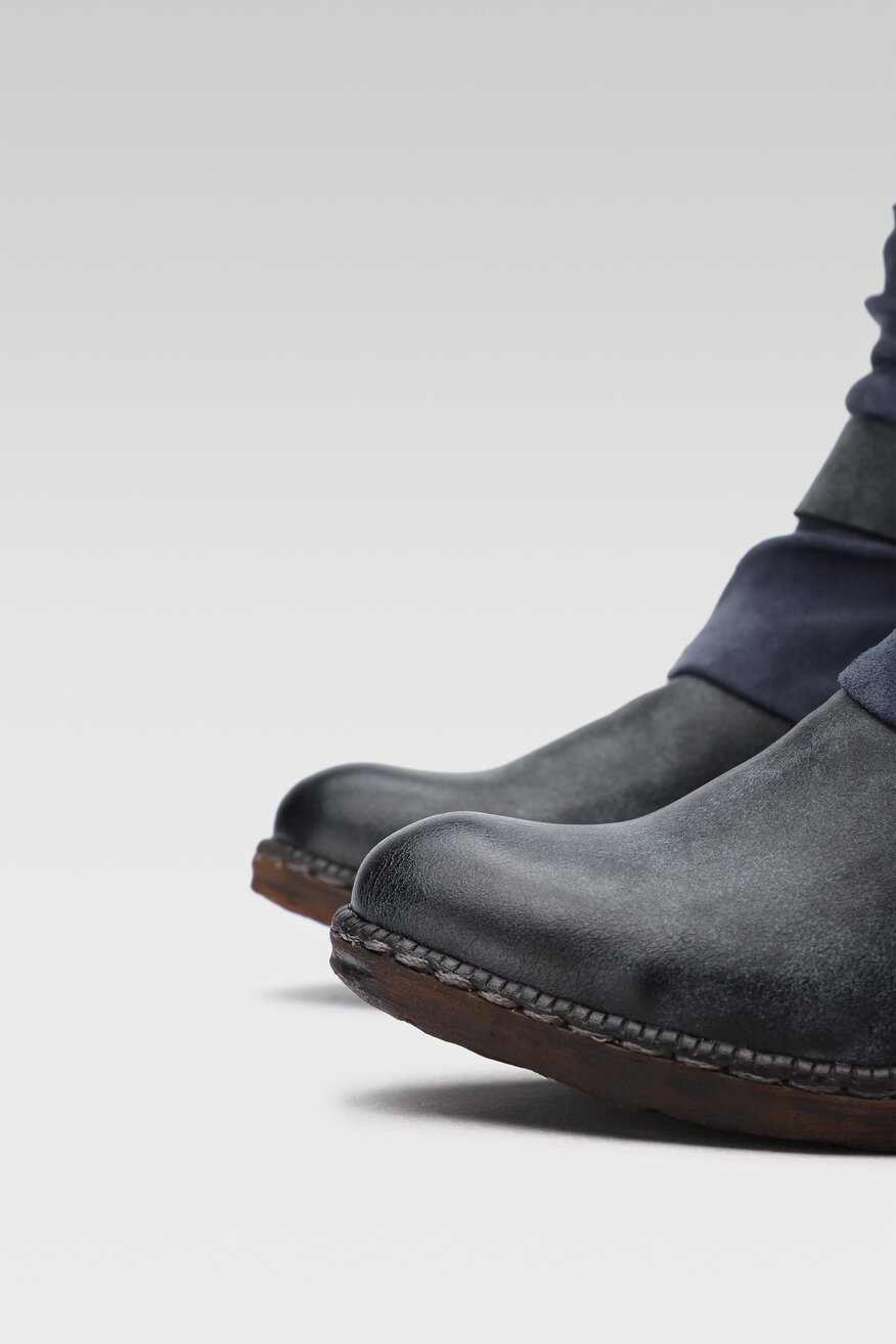 
                Rieker - Kozaki na obcasie szare - 5903698969435