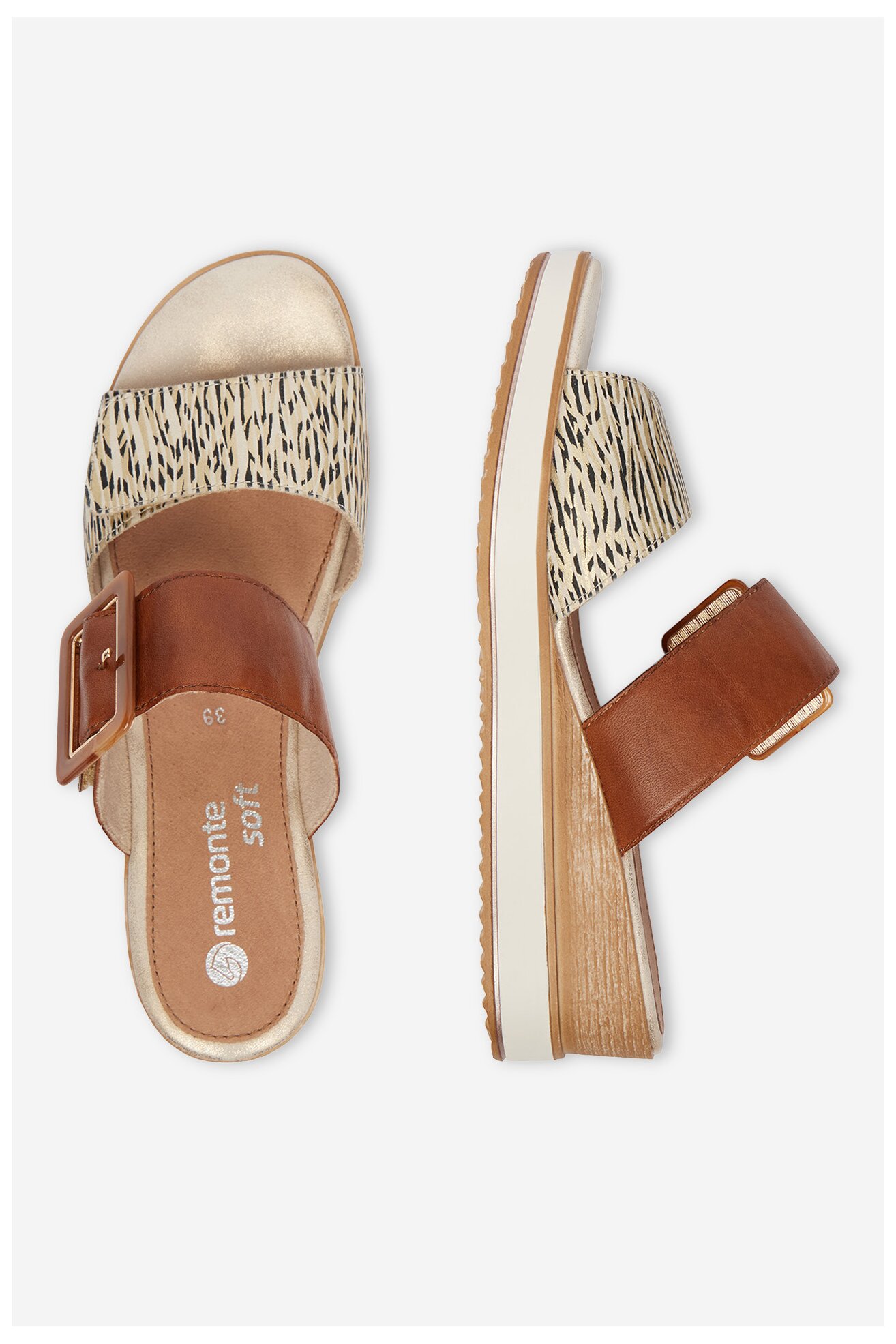 Klapki Remonte CEO-D6463-24 Brązowy