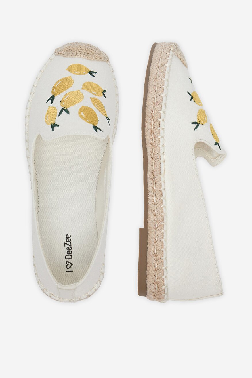 Espadrile DeeZee ALB - 5904410835960