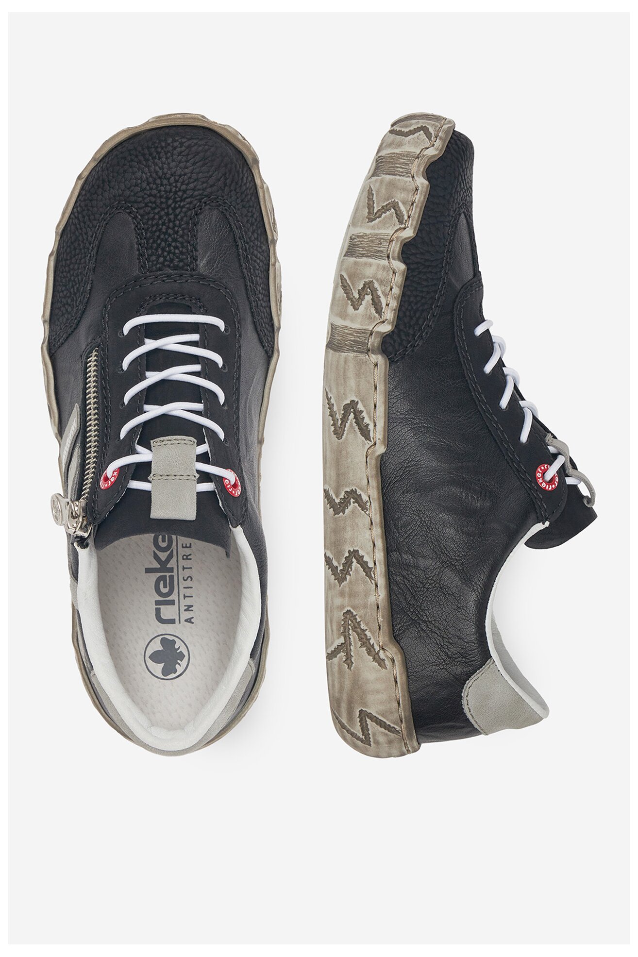 Félcipő Rieker L0363-00 FEKETE