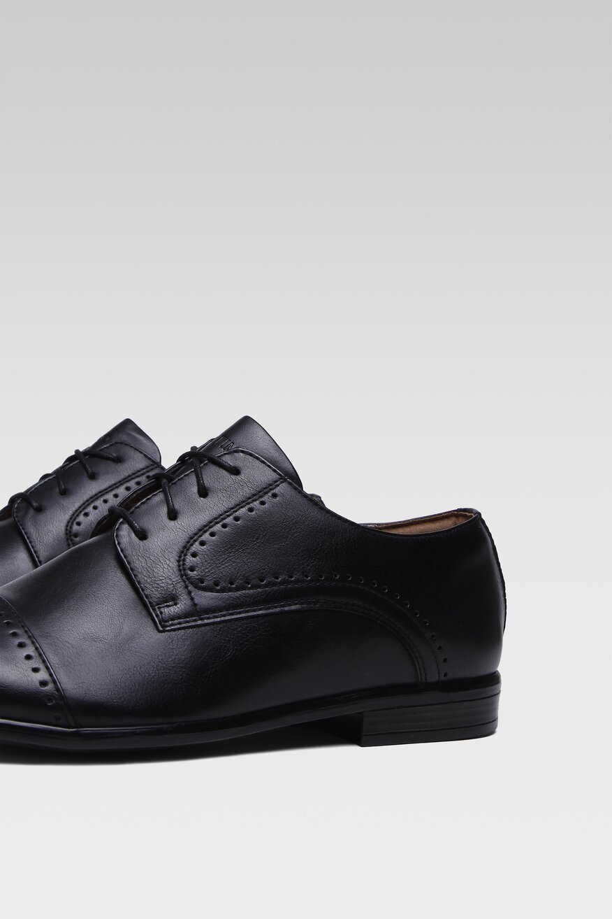 Ottimo - Półbuty czarne sznurowane - 5904248405212