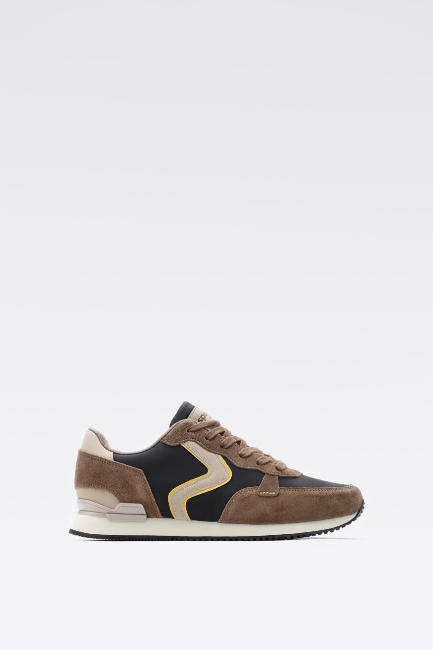 
                SPRANDI URBAN - Skórzane obuwie sportowe brązowe - 5903698233154