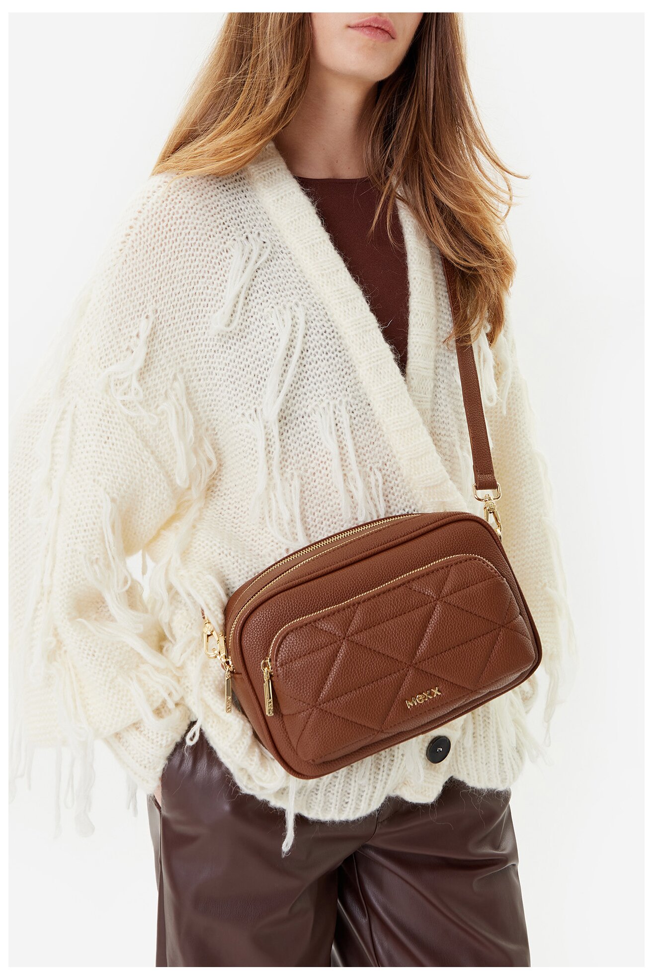 Дамска чанта Mexx C-MEXX-L-010-08 ТЪМНОКАФЯВ