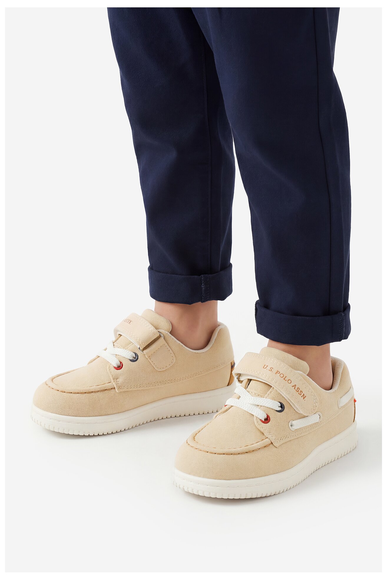 Mokasyny U.S. POLO ASSN. EO-MICHAL001K/6CY1 Beżowy