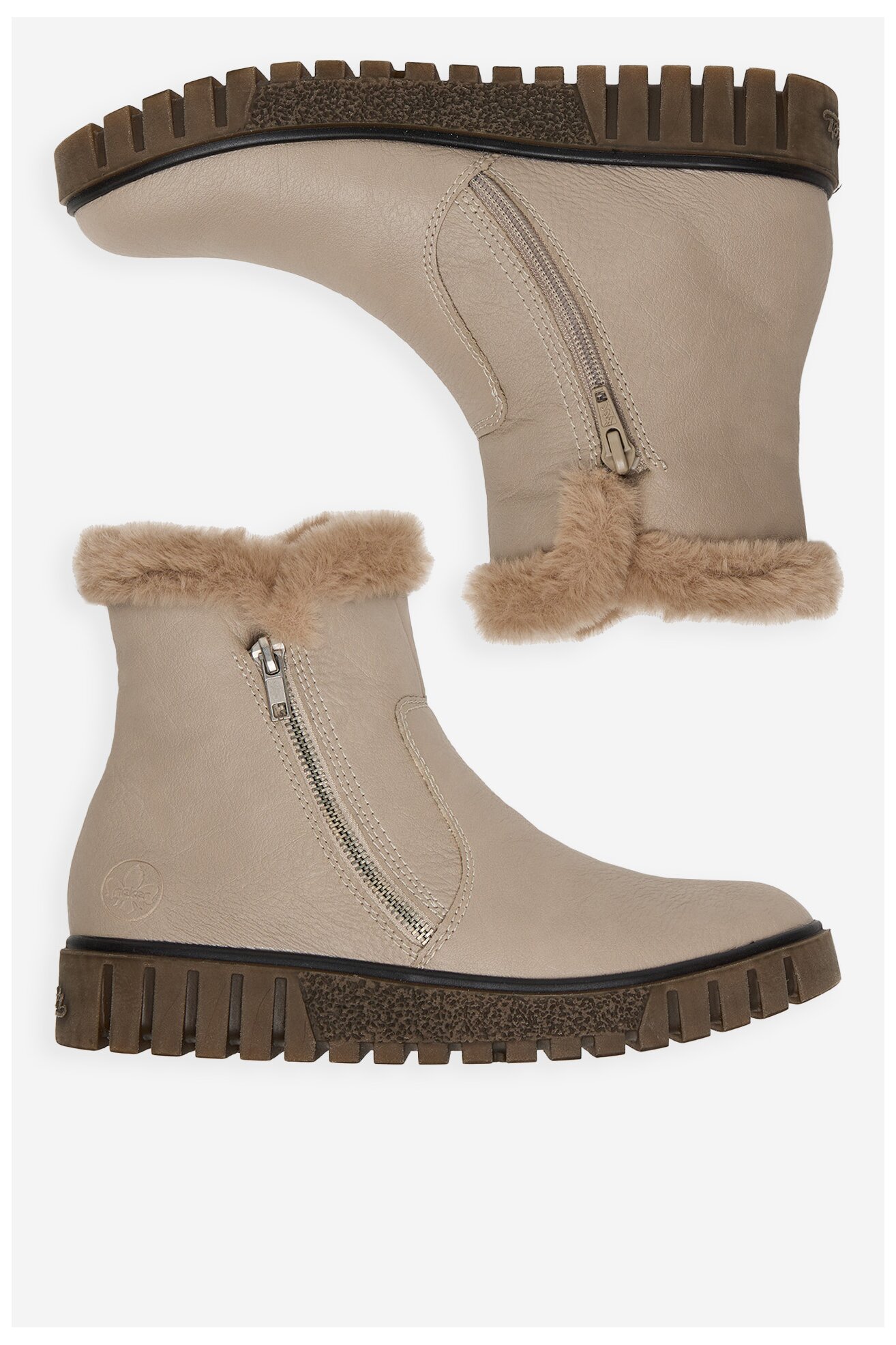 Kratke čizme Rieker Y3481-60 Beżowy