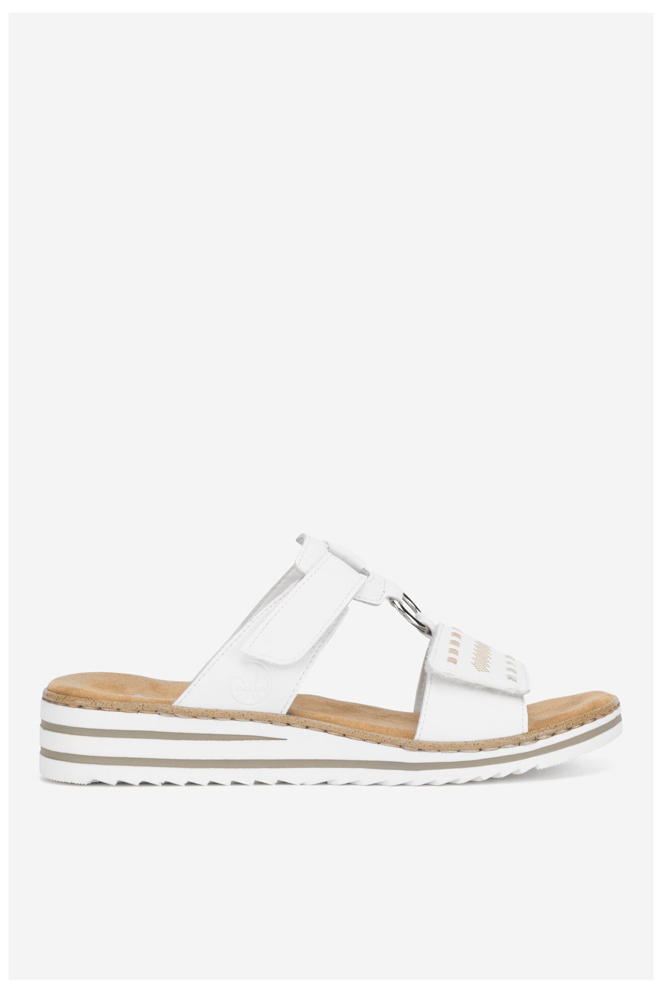 Klapki Rieker V0636-80 Biały