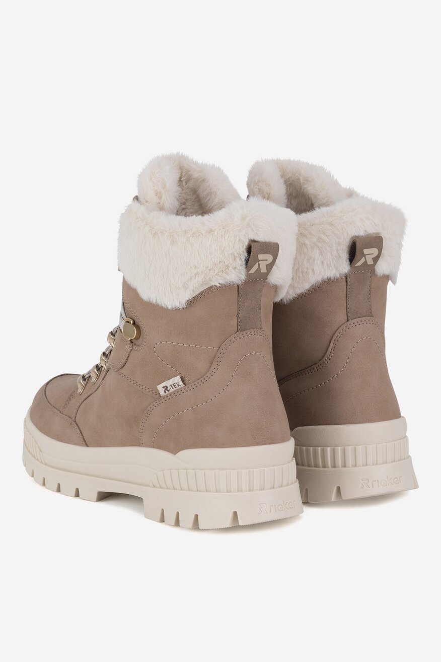 Rieker Revolution Lifestyle - Trzewiki skórzane ocieplane - 2230068922961
