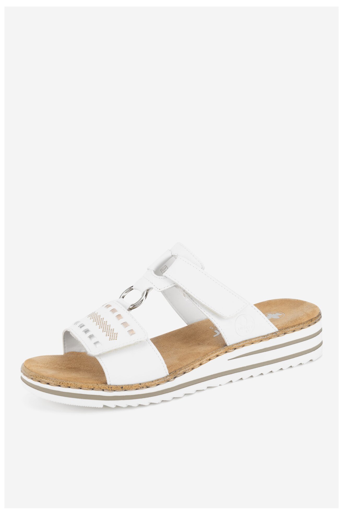 Klapki Rieker V0636-80 Biały