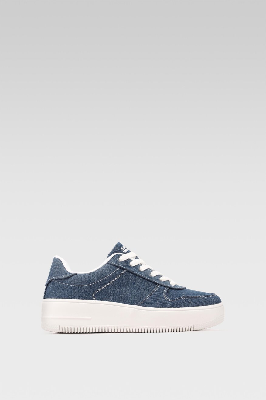 Sprandi - Obuwie sportowe jeansowe sznurowane - 5903698689074