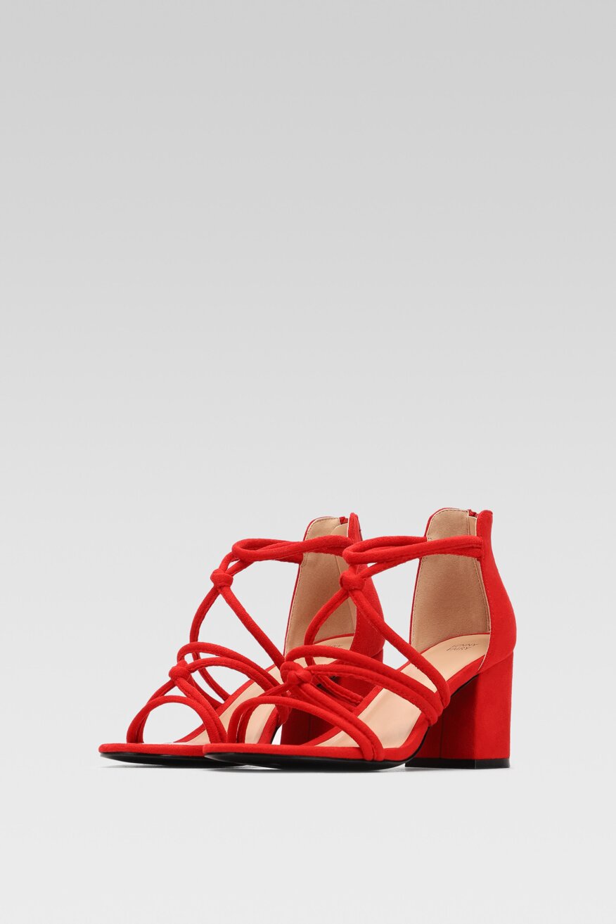 
                Jenny Fairy - Sandały na obcasie czerwone - 5903698422633