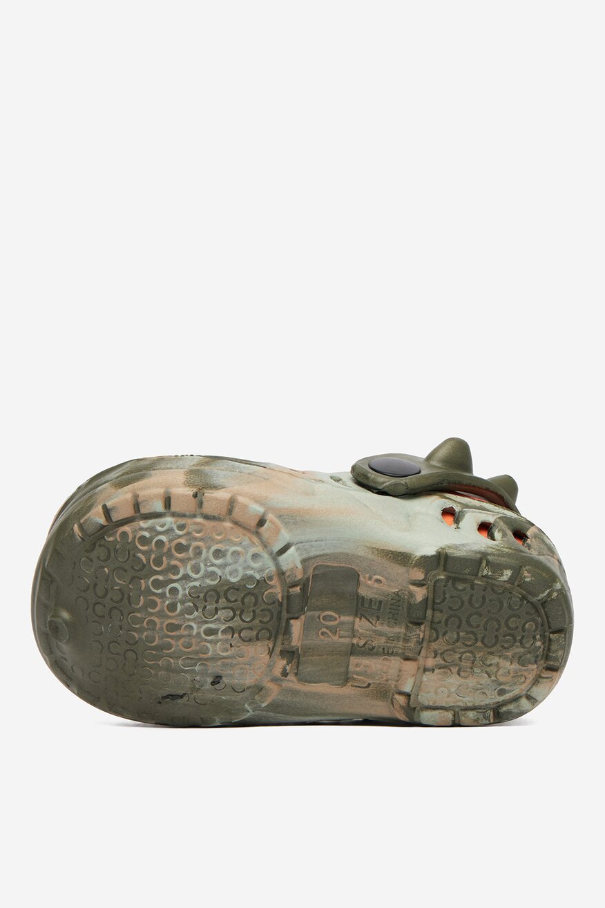 Action Boy - Klapki basenowe z aplikacją khaki - 5904248660369