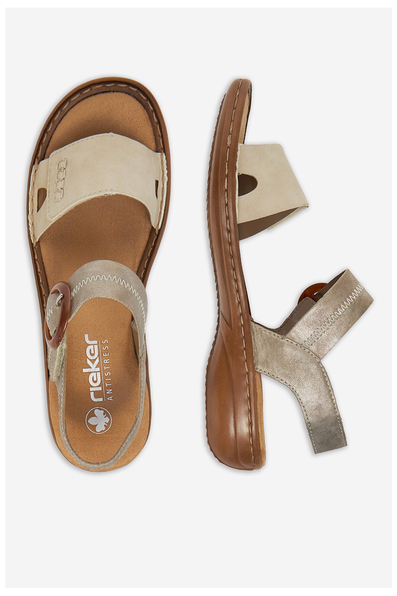 Szandál Rieker 608Z3-60 BÉZS