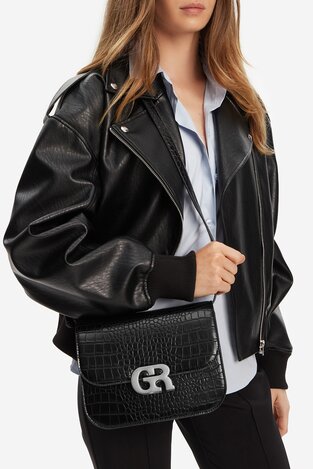 Torba Gino Rossi CEO-LINA-KQ44-CROCCO CRNA