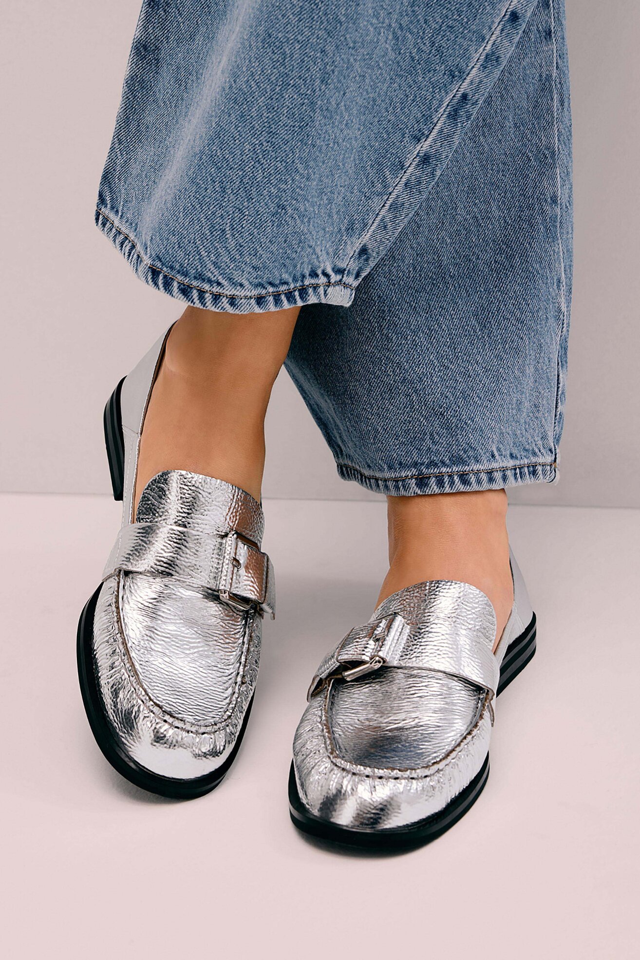 Mokasyn Badura CAMELLIA-V1792-255 Srebrny