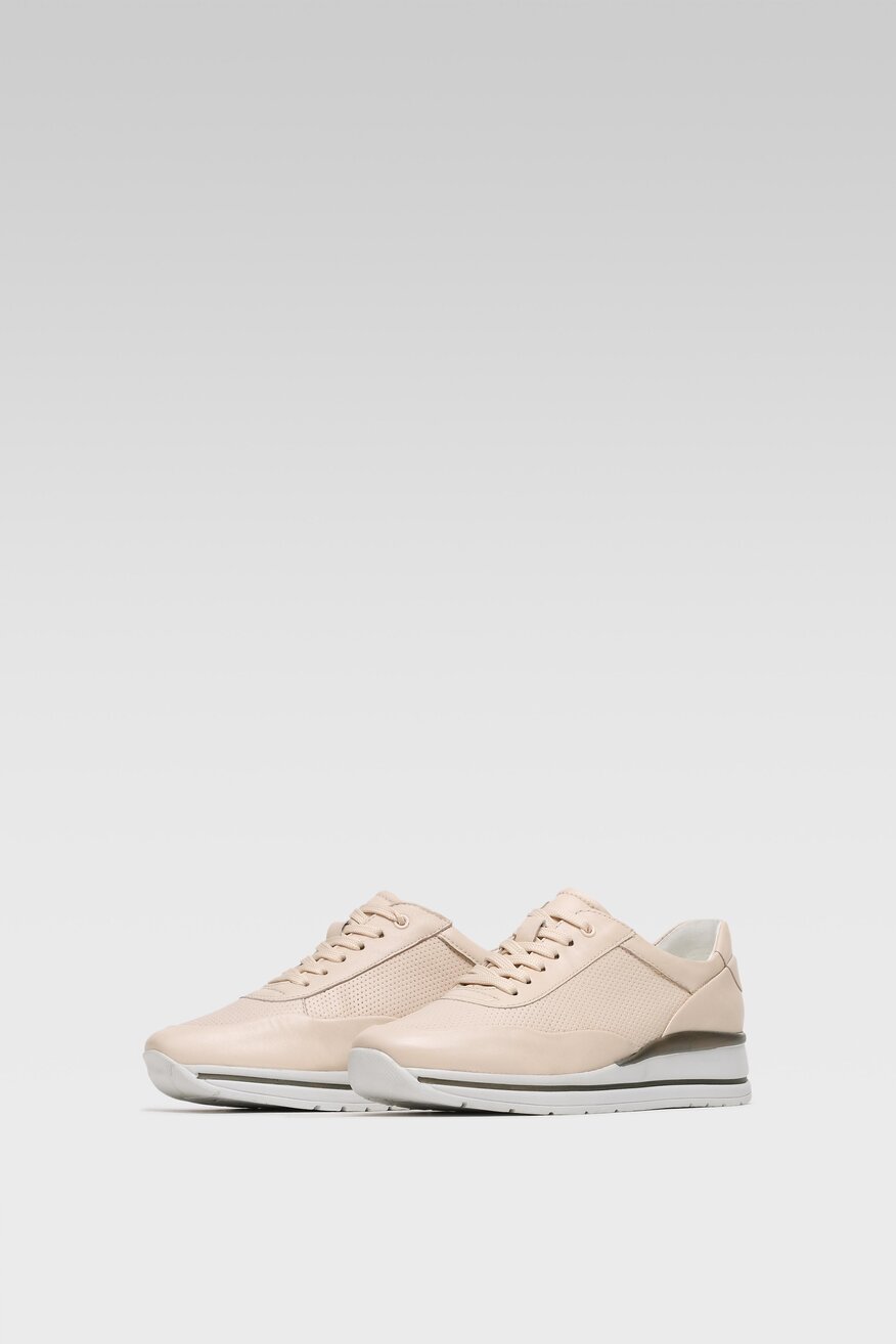 
                Lasocki - Sneakersy skórzane na koturnie - 5904862643229